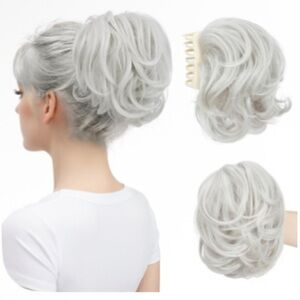 Claw Clip Short Ponytail Messy Bun Hair Piece Bendable Hair Branch Extensions
